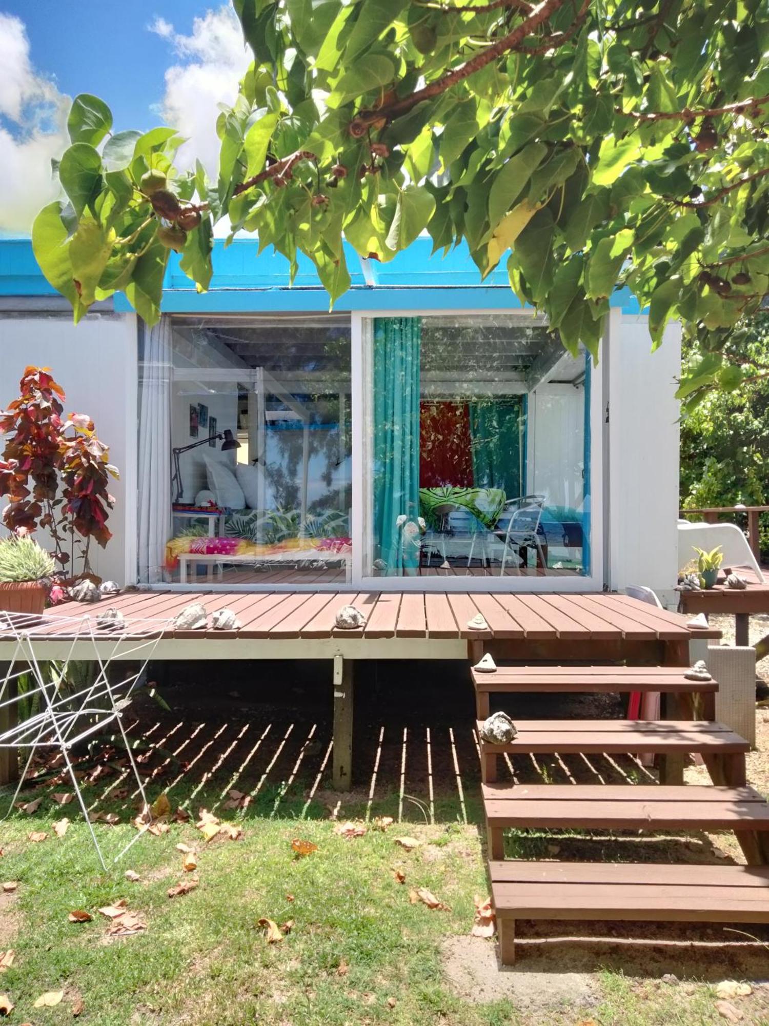 Bungalow Vue Lagon 180 Degre, La Maison Bleue Moorea Luaran gambar