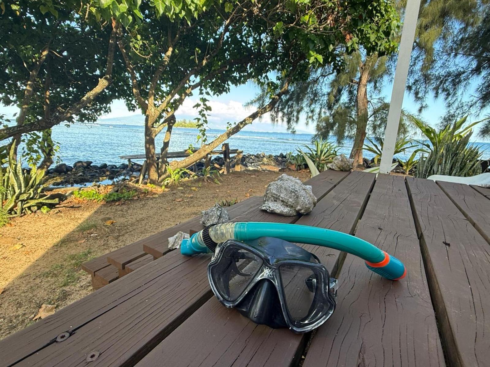 Bungalow Vue Lagon 180 Degre, La Maison Bleue Moorea Luaran gambar