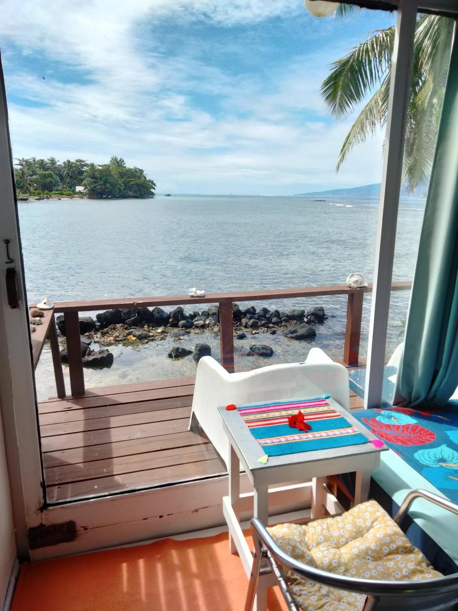 Bungalow Vue Lagon 180 Degre, La Maison Bleue Moorea Luaran gambar